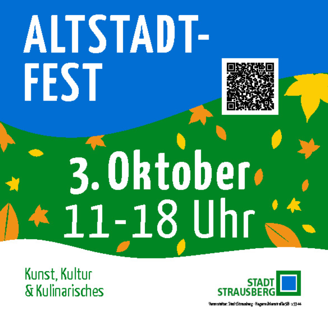 ☀️ Altstadtfest Strausberg am 3. Oktober 2025