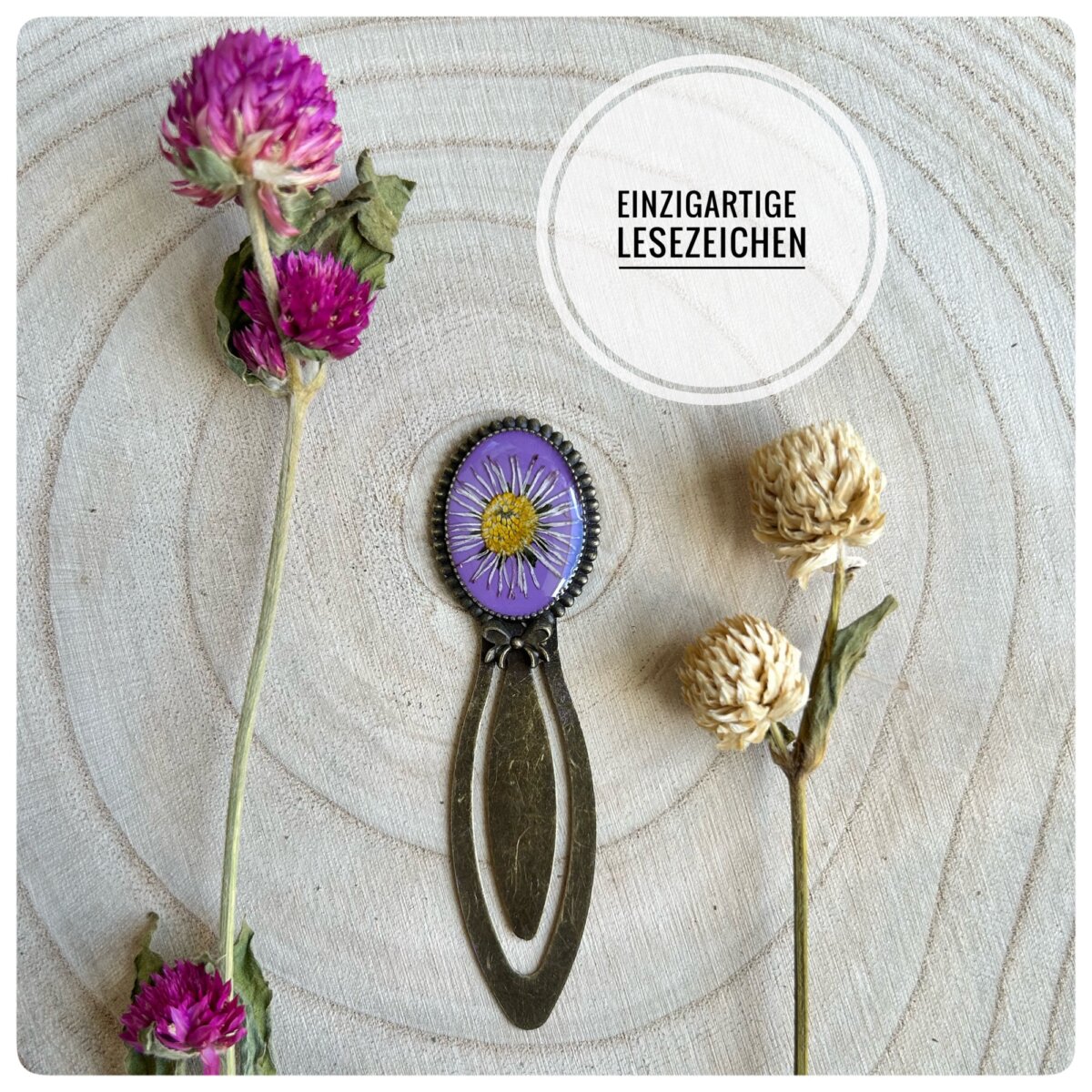 Lesezeichen mit echten Blueten1